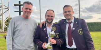 Brent Slijpen schutterskoning 2025 bij schutterij St. Mauritius Strucht